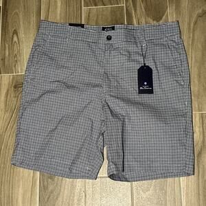 Ben Sherman Mens 38 Seersucker Shorts Regular Fit Stretch‎ Stripe Blue White $89
